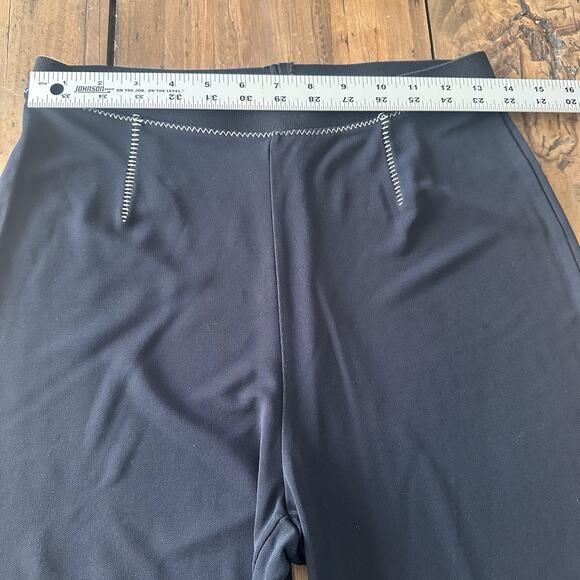 J Jill Black Pointe Wide Leg Pants Size Small Stitching Stretch Pull On - Picture 7 of 13